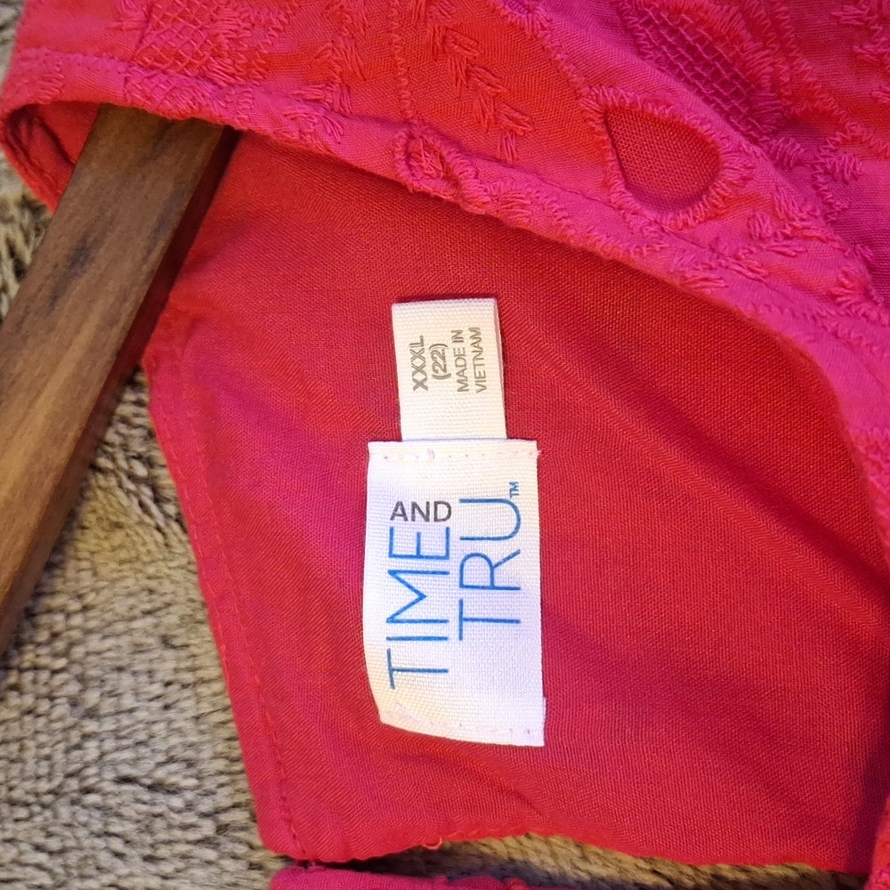 Vibrant Pink Mini Eyelet Dress - Picture 9 of 9